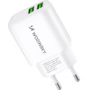 Wozinsky 2.4A 2 x USB-A wall charger - white - (CUWCW)