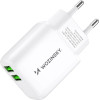 Wozinsky 2.4A 2 x USB-A wall charger - white - (CUWCW)