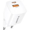 Wozinsky 20W USB-C / USB-A wall charger - white - (CMWCW)