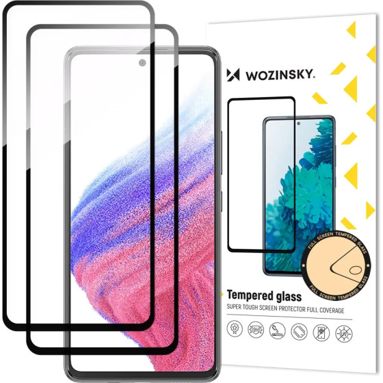 Wozinsky 2x Full Glue Tempered Glass Samsung Galaxy A54 5G 9H Full Screen Tempered Glass with Black Frame