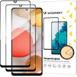 Wozinsky 2x Tempered Glass Full Glue Super Tough Screen Protector Full Coveraged with Frame Case Friendly for Samsung Galaxy A42 5G black - (Wozinsky Tempered glass Full Glue Samsung A42 5G black 2pcs)