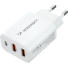 Wozinsky 30W USB-C / 2 x USB-A wall charger - white - (CWCUCW)