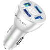 Wozinsky 50W 4x USB-A QC car charger - white - (WCCAW)