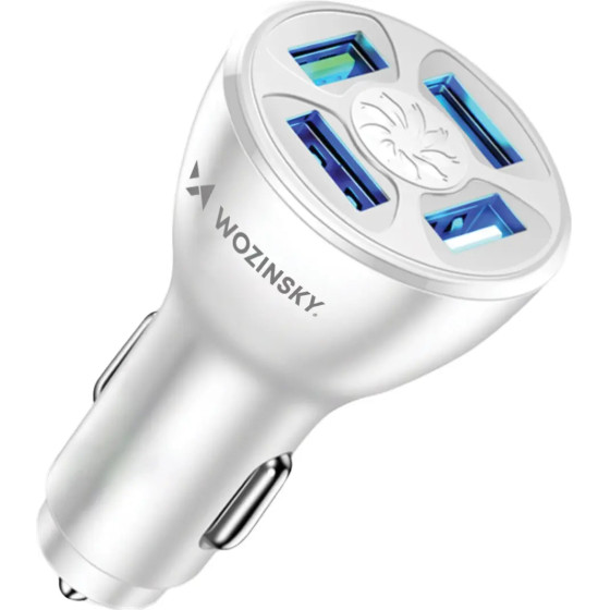 Wozinsky 50W 4x USB-A QC car charger - white - (WCCAW)