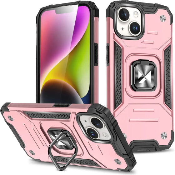 Wozinsky Armored case with a finger holder for iPhone 15 Plus Ring Armor - gold - (Wozinsky Ring Armor IPHONE 15 PLUS Gold)