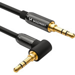 Wozinsky AUX cable angled (male-male) mini jack cable 2 m black - (WACSAB-2M)