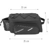 Wozinsky bike carrier bag with 9l shoulder strap (rain cover included) black - (WBB22BK)