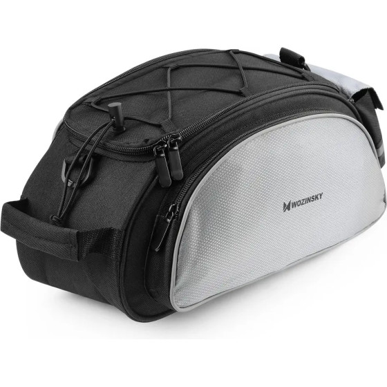 Wozinsky bike carrier bag with shoulder strap 13l black - (WBB1BK)