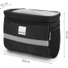 Wozinsky bike handlebar bag with phone case 2l black - (WBB12BK)