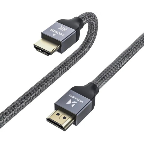 Wozinsky cable HDMI 2.1 8K 60 Hz 48 Gbps / 4K 120 Hz / 2K 144 Hz 2 m silver - (WHDMI-20)
