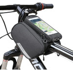 Wozinsky frame bike bag + detachable phone cover up to 6.5 ''1.5l black - (WBB7BK)
