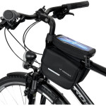 Wozinsky frame bike bag bicycle pannier waterproof phone case 1.5l black - (WBB26BK)
