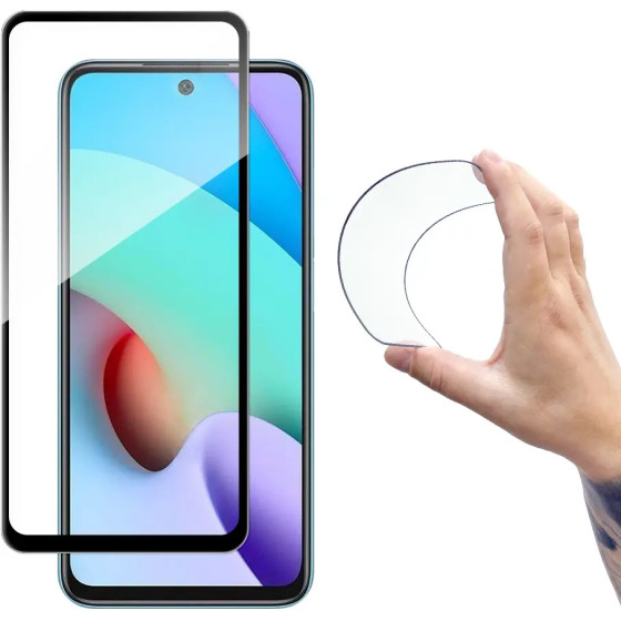 Wozinsky Full Cover Flexi Nano Glass Film Tempered Glass With Frame Xiaomi Redmi 10 Black - (Wozinsky Full Cover Flexi Nano Glass Xiaomi Redmi 10)