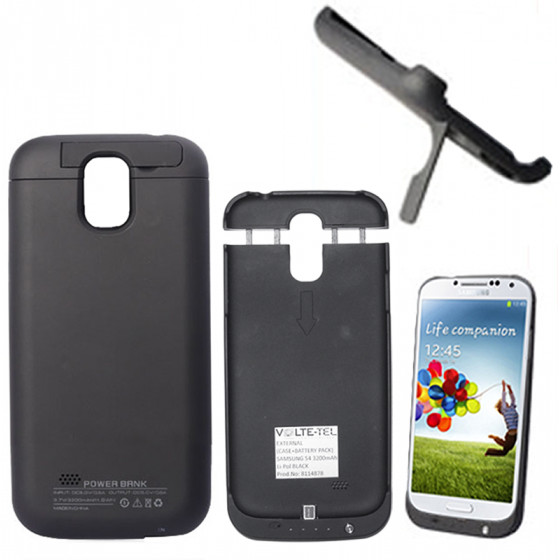 SAMSUNG S4 MINI EXTERNAL(CASE BATTERY+STAND)3000MAH LI-POL BLACK