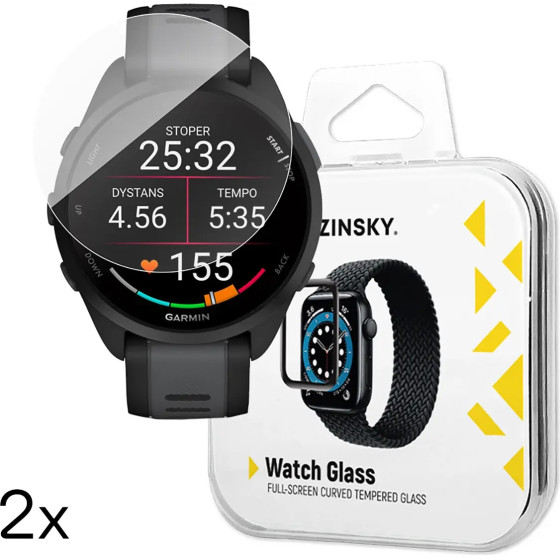 Wozinsky Full Glue Tempered Glass for Garmin Forerunner 165 (2 pcs.) - (2x Wozinsky Full Glue Garmin Forerunner 165)