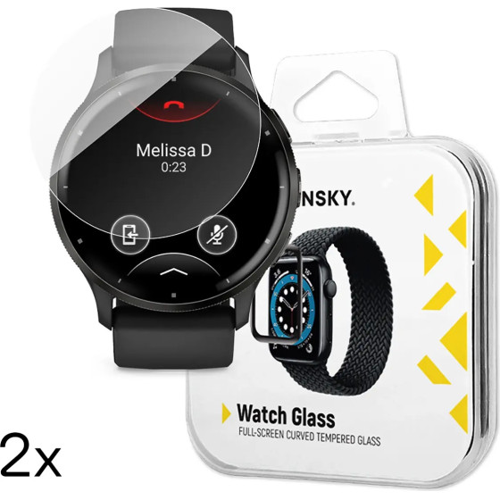 Wozinsky Full Glue Tempered Glass for Garmin Venu 3 45mm (2 pcs.) - (2x Wozinsky Full Glue Garmin Venu 3 (45mm))