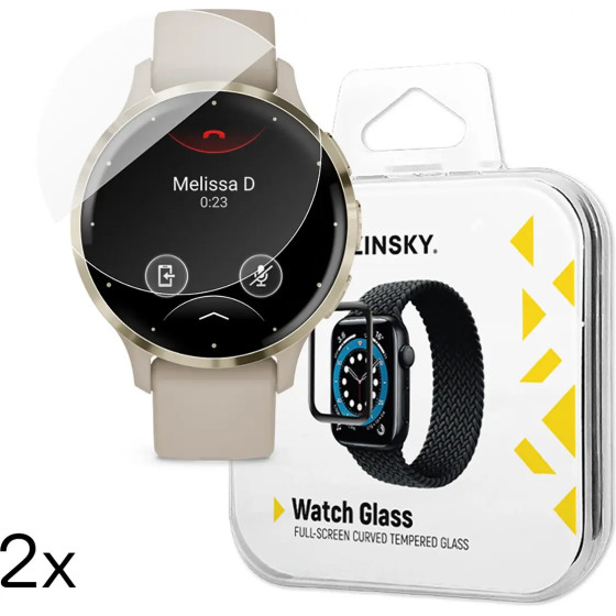 Wozinsky Full Glue Tempered Glass for Garmin Venu 3S 41mm (2 pcs.) - (2x Wozinsky Full Glue Garmin Venu 3S (41mm))