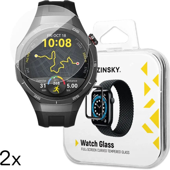 Wozinsky Full Glue Tempered Glass for Huawei Watch GT 5 / GT 5 Pro / GT 4 / GT 4 Pro / GT 3 / GT 3 Pro 46mm (2 pcs.) - (2x Wozinsky Full Glue Huawei Watch GT 5 / GT 5 Pro / GT 4 / GT 4 Pro / GT 3 / GT 3 Pro (46 mm))