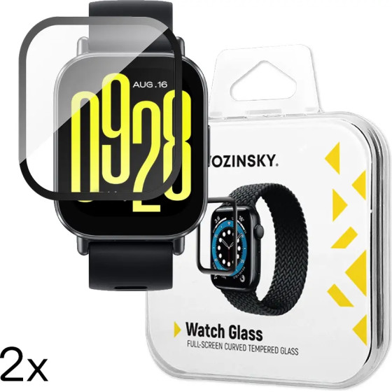 Wozinsky Full Glue Tempered Glass for Xiaomi Redmi Watch 5 Active (2 pcs.) - (2x Wozinsky Full Glue Xiaomi Redmi Watch 5 Active)
