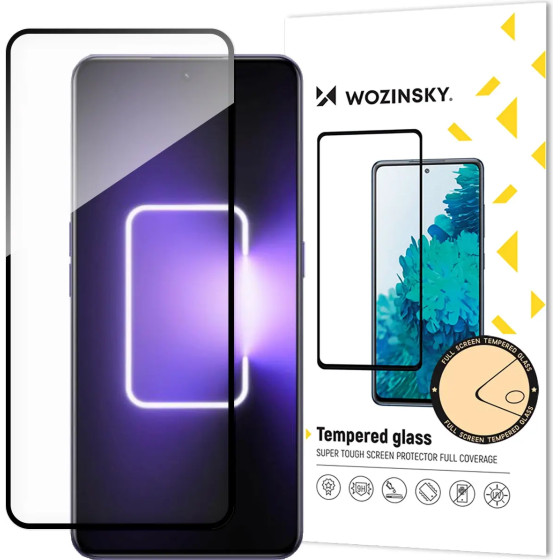 Wozinsky Full Glue Tempered Glass Tempered Glass For Realme GT Neo 5 / Realme GT3 9H Full Screen Cover With Black Frame - (Wozinsky Tempered glass Full Glue OPPO Realme GT3/GT Neo 5 Black)