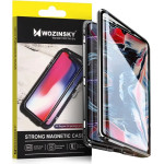 Wozinsky Full Magnetic Case Full Body Front and Back Cover with built-in glass for Vivo X60 black-transparent - (Wozinsky Full Magnetic Case + Front Glass VIVO X60 Clear+Black)