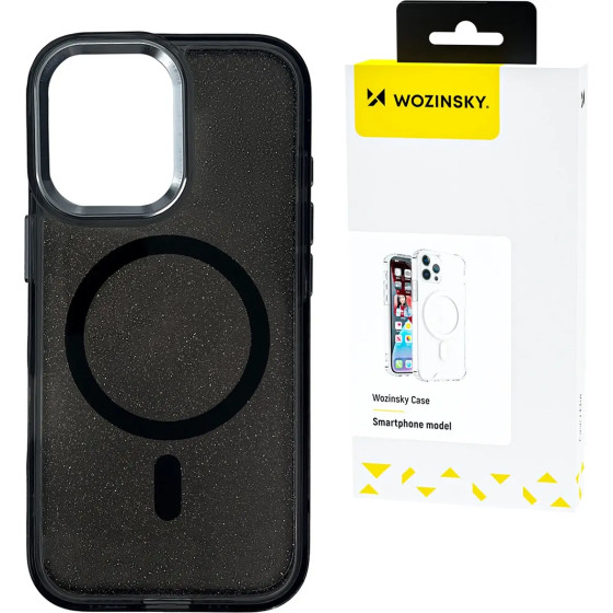Wozinsky Glitter Case with Mag Safe for Samsung Galaxy S25+ - Black with Glitter - (Wozinsky Glitter Case MagSafe Samsung Galaxy S25+ Black)