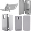 SAMSUNG G900 S5 EXTERNAL(BOOK CASE BATTERY+STAND)3200 MAH WHITE