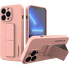 Wozinsky Kickstand Case iPhone 13 mini pink silicone case with stand - (Wozinsky Kickstand iPhone 13 Mini Rose Gold)
