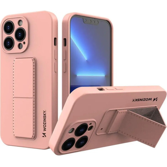 Wozinsky Kickstand Case iPhone 13 mini pink silicone case with stand - (Wozinsky Kickstand iPhone 13 Mini Rose Gold)