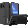 Wozinsky Kickstand Case iPhone 13 mini silicone case with stand black - (Wozinsky Kickstand iPhone 13 Mini Black)