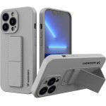 Wozinsky Kickstand Case silicone case with stand for iPhone 13 mini gray - (Wozinsky Kickstand iPhone 13 Mini Grey)