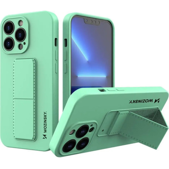Wozinsky Kickstand Case silicone case with stand for iPhone 13 mini mint - (Wozinsky Kickstand iPhone 13 Mini Mint Green)