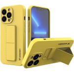 Wozinsky Kickstand Case silicone case with stand for iPhone 13 mini yellow - (Wozinsky Kickstand iPhone 13 Mini Yellow)