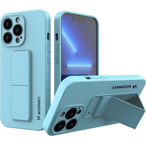 Wozinsky Kickstand Case silicone case with stand for iPhone 13 Pro light blue - (Wozinsky Kickstand iPhone 13 Pro Sky Blue)
