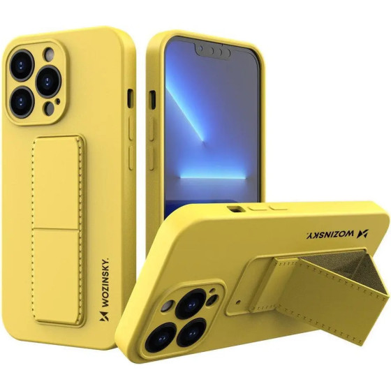 Wozinsky Kickstand Case silicone cover for iPhone 13 Pro yellow - (Wozinsky Kickstand iPhone 13 Pro Yellow)