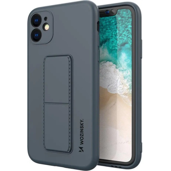 Wozinsky Kickstand Case Silicone Stand Cover for Samsung Galaxy A11 / M11 blue - (Wozinsky Kickstand Samsung A11/M11 Blue)