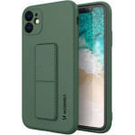 Wozinsky Kickstand Case Silicone Stand Cover for Samsung Galaxy A22 4G Dark Green - (Wozinsky Kickstand Samsung A22 4G Dark Green)