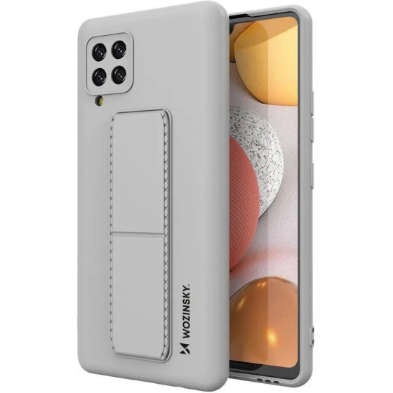 Wozinsky Kickstand Case Silicone Stand Cover for Samsung Galaxy A42 5G Gray - (Wozinsky Kickstand Samsung A42 5G Gray)
