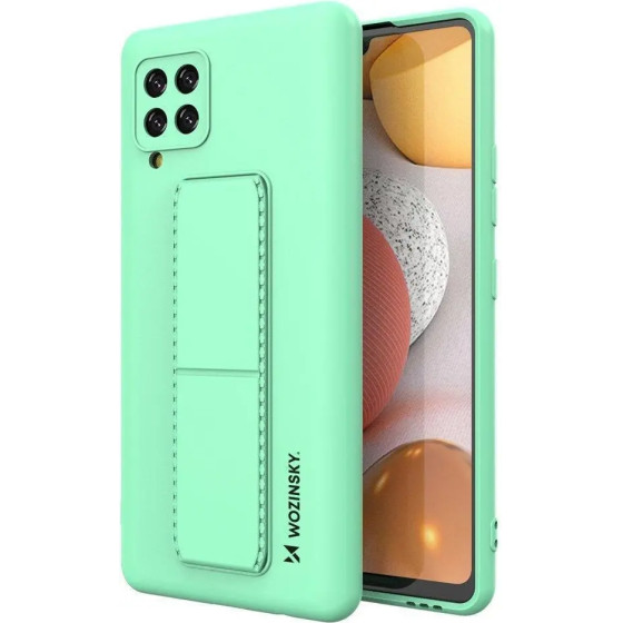Wozinsky Kickstand Case Silicone Stand Cover for Samsung Galaxy A42 5G Mint - (Wozinsky Kickstand Samsung A42 5G Mint Green)