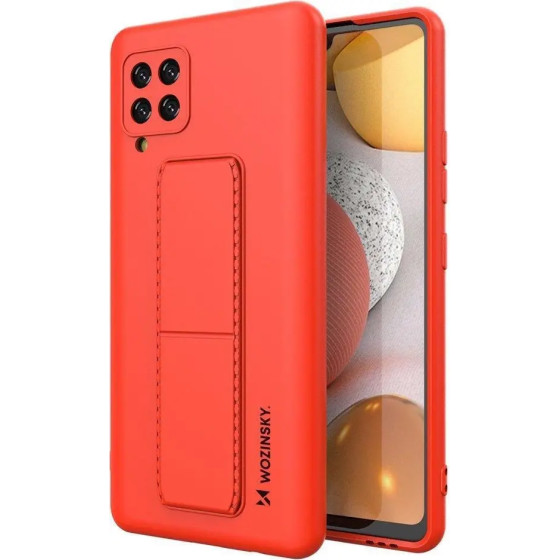Wozinsky Kickstand Case Silicone Stand Cover for Samsung Galaxy A42 5G Red - (Wozinsky Kickstand Samsung A42 5G Red)