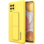 Wozinsky Kickstand Case Silicone Stand Cover for Samsung Galaxy A42 5G Yellow - (Wozinsky Kickstand Samsung A42 5G Yellow)