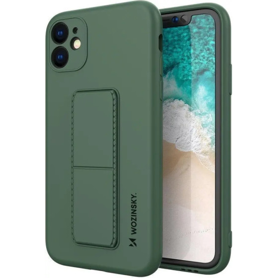 Wozinsky Kickstand Case Silicone Stand Cover for Samsung Galaxy A72 4G Dark Green - (Wozinsky Kickstand Samsung A72 4G Dark Green)