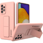 Wozinsky Kickstand Case Silicone Stand Cover for Samsung Galaxy A73 Pink - (Wozinsky Kickstand Samsung A73 Rose Gold)