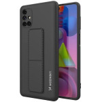 Wozinsky Kickstand Case silicone stand cover for Samsung Galaxy M51 black - (Wozinsky Kickstand Samsung M51 Black)
