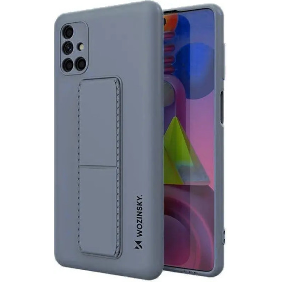 Wozinsky Kickstand Case silicone stand cover for Samsung Galaxy M51 blue - (Wozinsky Kickstand Samsung M51 Blue)