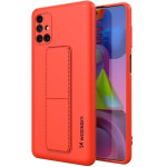 Wozinsky Kickstand Case silicone stand cover for Samsung Galaxy M51 red - (Wozinsky Kickstand Samsung M51 Red)