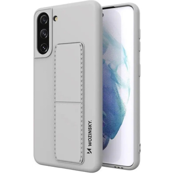 Wozinsky Kickstand Case Silicone Stand Cover for Samsung Galaxy S21 + 5G gray - (Wozinsky Kickstand Samsung S21 Plus Gray)