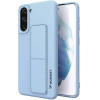 Wozinsky Kickstand Case Silicone Stand Cover for Samsung Galaxy S21 + 5G Light Blue - (Wozinsky Kickstand Samsung S21 Plus Sky Blue)