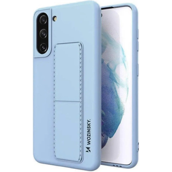 Wozinsky Kickstand Case Silicone Stand Cover for Samsung Galaxy S21 + 5G Light Blue - (Wozinsky Kickstand Samsung S21 Plus Sky Blue)
