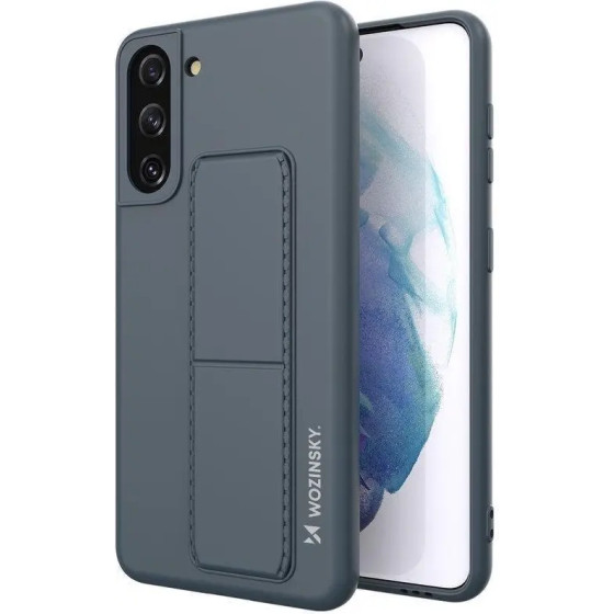 Wozinsky Kickstand Case silicone stand cover for Samsung Galaxy S21 + 5G navy blue - (Wozinsky Kickstand Samsung S21 Plus Navy Blue)